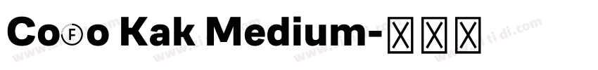 CoFo Kak Medium字体转换